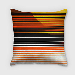 Подушка квадратная Разноцветные вертикальные линии, цвет: 3D-принт