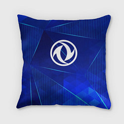Подушка квадратная Dongfeng blue poly, цвет: 3D-принт