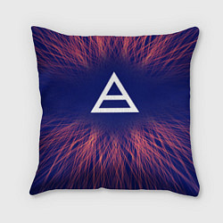 Подушка квадратная Thirty Seconds to Mars red energy, цвет: 3D-принт