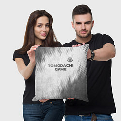 Подушка квадратная Tomodachi Game - white gradient посередине, цвет: 3D-принт — фото 2
