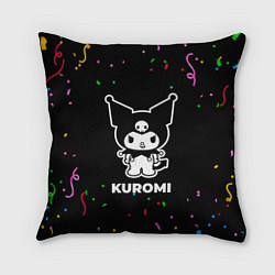Подушка квадратная Kuromi конфети, цвет: 3D-принт
