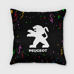 Подушка квадратная Peugeot конфети, цвет: 3D-принт