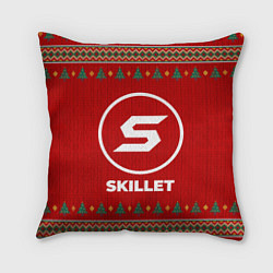 Подушка квадратная Skillet new year, цвет: 3D-принт