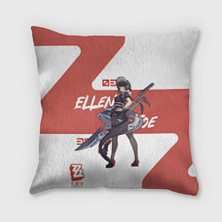 Подушка квадратная Эллен Джо - ZZZ, цвет: 3D-принт