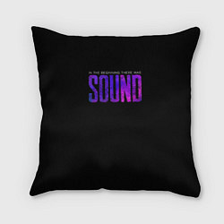 Подушка квадратная In the beginning was sound