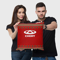 Подушка квадратная Chery new year, цвет: 3D-принт — фото 2