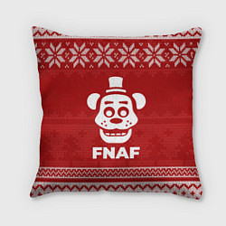 Подушка квадратная Новогодний FNAF, цвет: 3D-принт