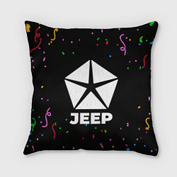 Подушка квадратная Jeep конфети, цвет: 3D-принт