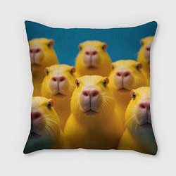 Подушка квадратная Желтые капибары
