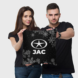 Подушка квадратная Снежный JAC, цвет: 3D-принт — фото 2