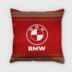 Подушка квадратная BMW new year, цвет: 3D-принт