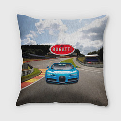 Подушка квадратная Bugatti - motorsport racing route
