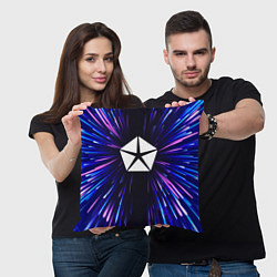 Подушка квадратная Jeep neon energy, цвет: 3D-принт — фото 2