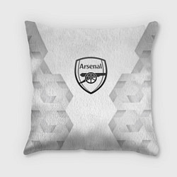 Подушка квадратная Arsenal white poly, цвет: 3D-принт