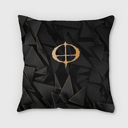 Подушка квадратная Ozzy Osbourne golden poly, цвет: 3D-принт