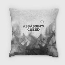 Подушка квадратная Assassins Creed - white gradient посередине, цвет: 3D-принт