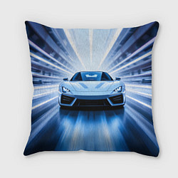 Подушка квадратная Спорткар на скорости
