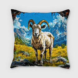 Подушка квадратная Горный козел