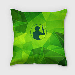 Подушка квадратная Cowboy Bebop green poly, цвет: 3D-принт