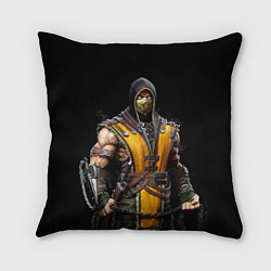 Подушка квадратная Mortal kombat - Scorpion, цвет: 3D-принт