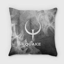 Подушка квадратная Quake - grey gradient, цвет: 3D-принт