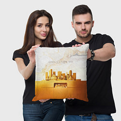 Подушка квадратная Civilization VII, цвет: 3D-принт — фото 2