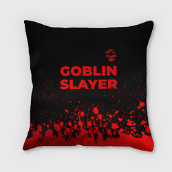 Подушка квадратная Goblin Slayer - red gradient посередине, цвет: 3D-принт