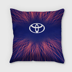 Подушка квадратная Toyota red energy, цвет: 3D-принт