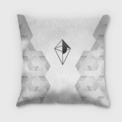 Подушка квадратная No Mans Sky white poly, цвет: 3D-принт