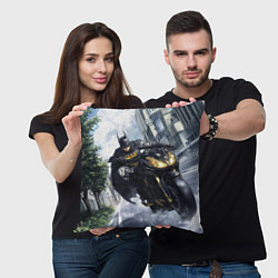 Подушка квадратная Бэтмен на мотоцикле, цвет: 3D-принт — фото 2