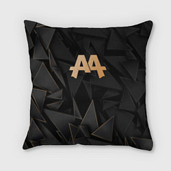 Подушка квадратная Asking Alexandria golden poly, цвет: 3D-принт