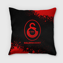 Подушка квадратная Galatasaray - red gradient, цвет: 3D-принт