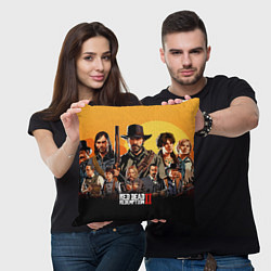 Подушка квадратная Red Dead Redemption 2, цвет: 3D-принт — фото 2