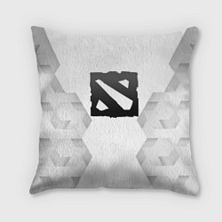 Подушка квадратная Dota white poly, цвет: 3D-принт