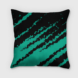 Подушка квадратная The color is black and turquoise, цвет: 3D-принт