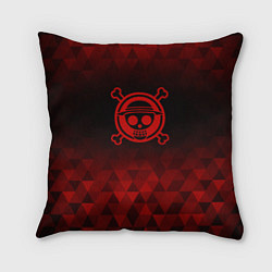 Подушка квадратная One Piece red poly, цвет: 3D-принт