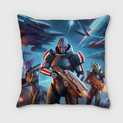 Подушка квадратная Mass Effect - space fantasy