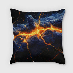 Подушка квадратная Молнии в разбитом небе, цвет: 3D-принт