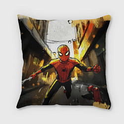 Подушка квадратная Бегущий человек - паук