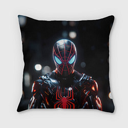 Подушка квадратная Спайдер-мен в мото костюме
