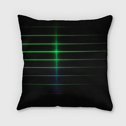 Подушка квадратная The line is green and black
