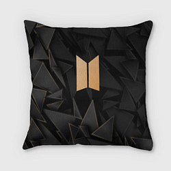 Подушка квадратная BTS golden poly, цвет: 3D-принт