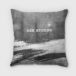 Подушка квадратная AEK Athens - grey gradient посередине, цвет: 3D-принт