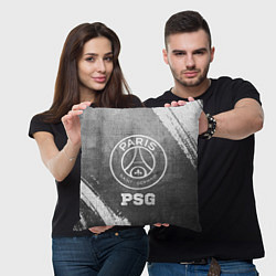 Подушка квадратная PSG - grey gradient, цвет: 3D-принт — фото 2