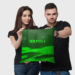 Подушка квадратная Napoli - green gradient посередине, цвет: 3D-принт — фото 2