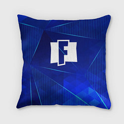 Подушка квадратная Fortnite blue poly, цвет: 3D-принт