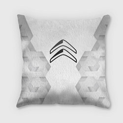 Подушка квадратная Citroen white poly, цвет: 3D-принт
