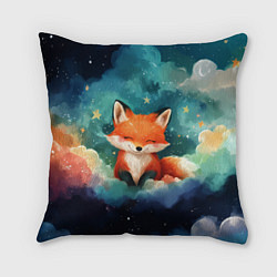 Подушка квадратная Лисенок на облаках