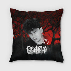 Подушка квадратная Сектор газа красный лес