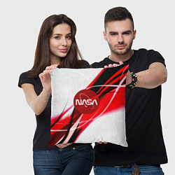 Подушка квадратная Nasa абстрактные полосы, цвет: 3D-принт — фото 2